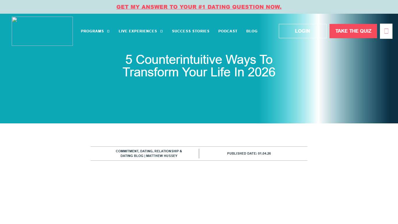 Unlock Love in 2026 Matthew Hussey